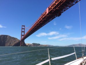 Limitless going under the Golden Gate Bridge